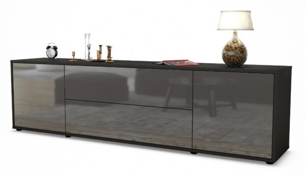 Lowboard Aquilina, Grau (180x49x35cm)