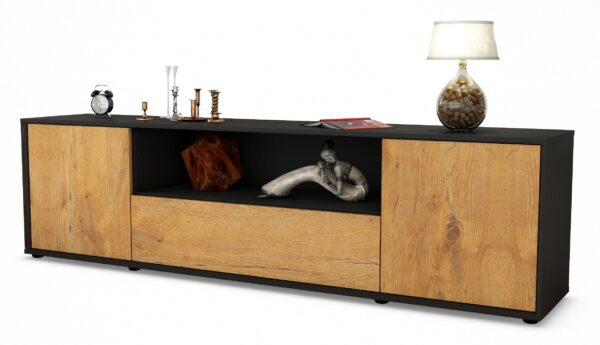 Lowboard Arbnora, Eiche (180x49x35cm)