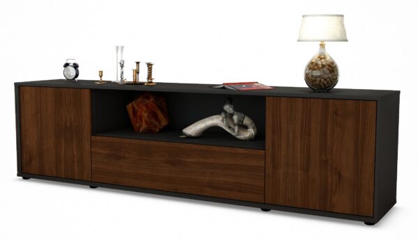 Lowboard Arbnora, Walnuss (180x49x35cm)
