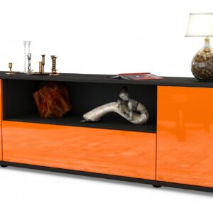 Lowboard Arbnora, Orange (180x49x35cm)