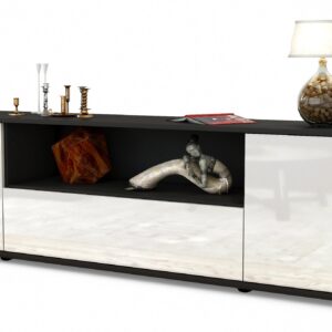 Lowboard Arbnora, Weiß (180x49x35cm)