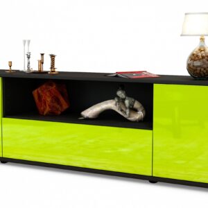 Lowboard Arbnora, Grün (180x49x35cm)