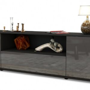 Lowboard Arbnora, Grau (180x49x35cm)