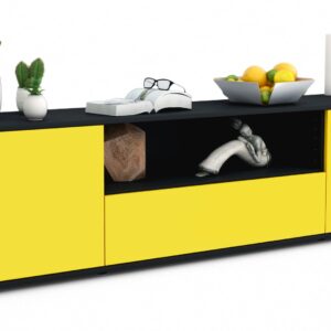 Lowboard Arbnora, Gelb (180x49x35cm)