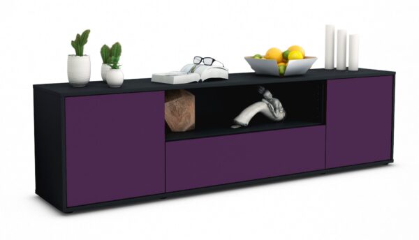 Lowboard Arbnora, Lila (180x49x35cm)