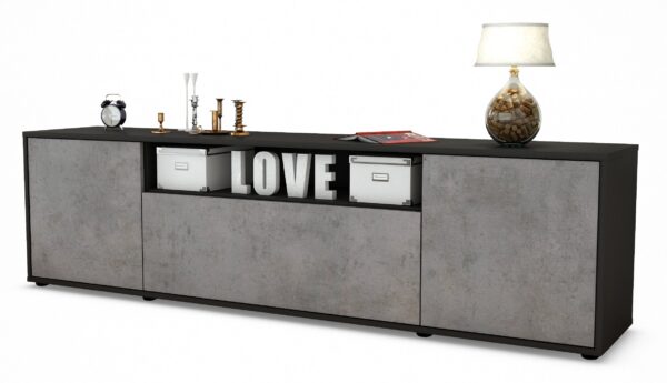 Lowboard Ariana, Beton (180x49x35cm)