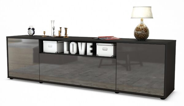 Lowboard Ariana, Grau (180x49x35cm)