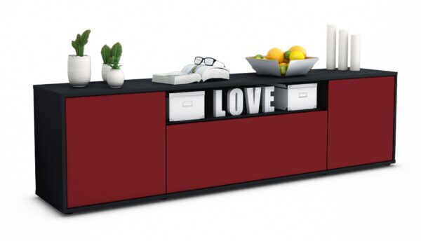 Lowboard Ariana, Bordeaux (180x49x35cm)
