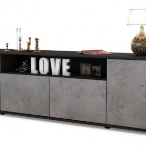 Lowboard Arianna, Beton (180x49x35cm)