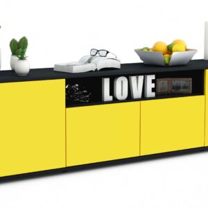 Lowboard Arianna, Gelb (180x49x35cm)