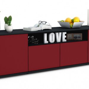 Lowboard Arianna, Bordeaux (180x49x35cm)