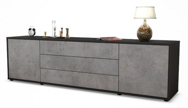 Lowboard Ariella, Beton (180x49x35cm)
