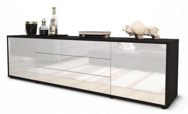Lowboard Ariella, Weiß (180x49x35cm)
