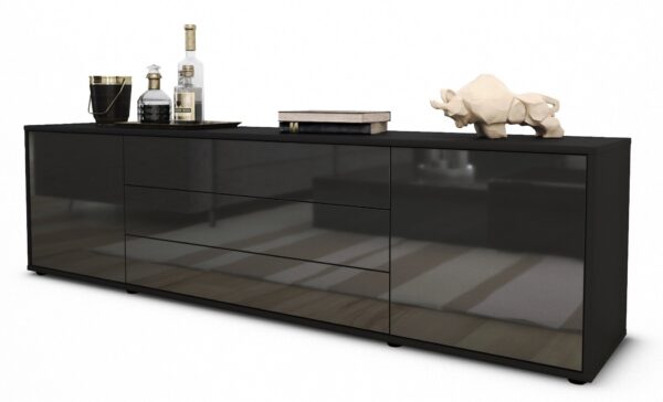 Lowboard Ariella, Grau (180x49x35cm)