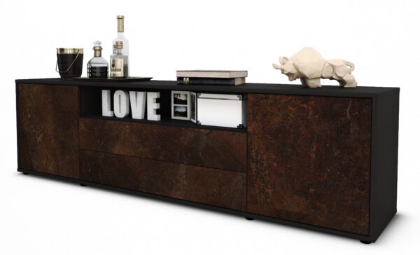 Lowboard Armanda, Rost (180x49x35cm)