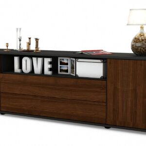 Lowboard Armanda, Walnuss (180x49x35cm)