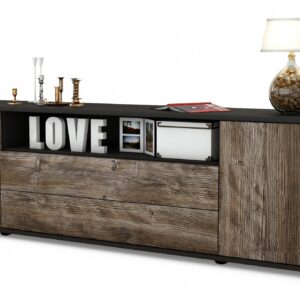 Lowboard Armanda, Treibholz (180x49x35cm)