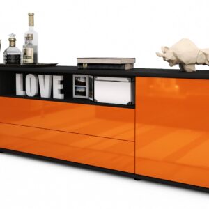 Lowboard Armanda, Orange (180x49x35cm)