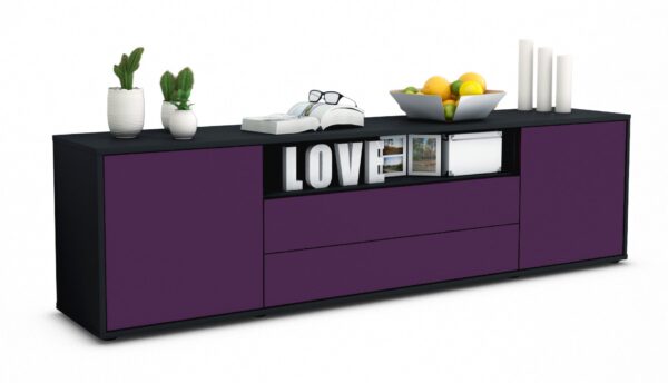 Lowboard Armanda, Lila (180x49x35cm)