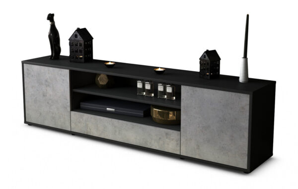 Lowboard Armida, Beton (180x49x35cm)