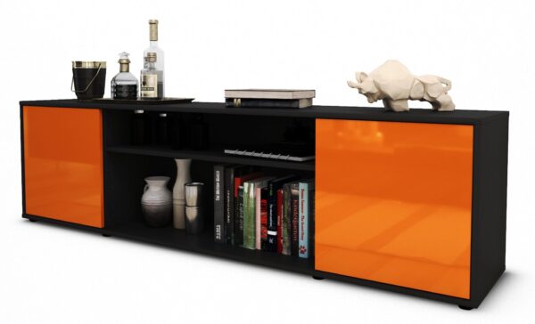 Lowboard Asia, Orange (180x49x35cm)