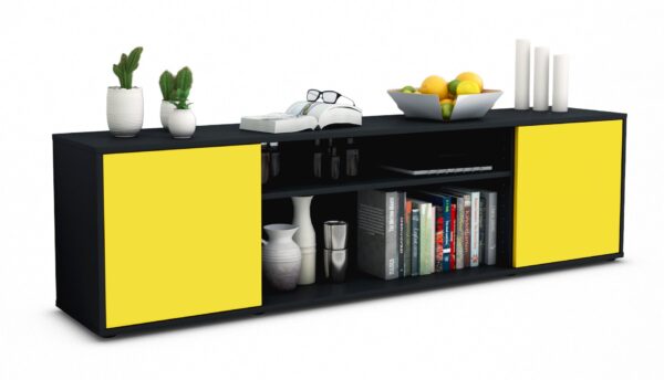 Lowboard Asia, Gelb (180x49x35cm)