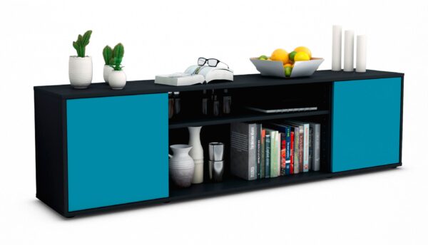 Lowboard Asia, Türkis (180x49x35cm)
