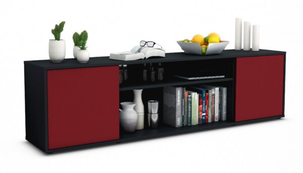 Lowboard Asia, Bordeaux (180x49x35cm)