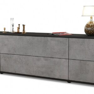 Lowboard Assunta, Beton (180x49x35cm)