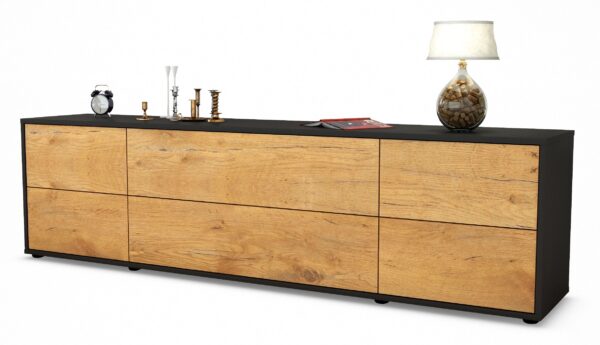 Lowboard Assunta, Eiche (180x49x35cm)