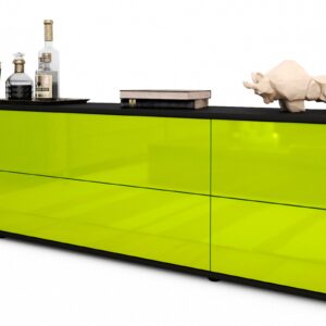 Lowboard Assunta, Grün (180x49x35cm)