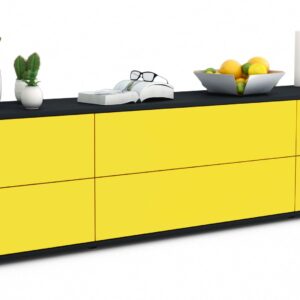 Lowboard Assunta, Gelb (180x49x35cm)