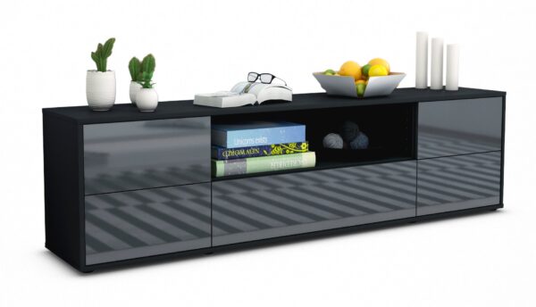 Lowboard Atlanta, Grau (180x49x35cm)
