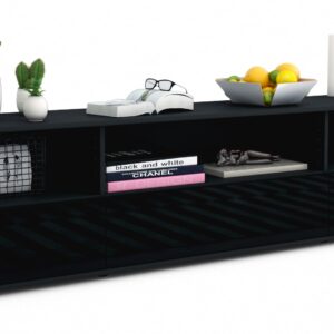 Lowboard Aurelia, Schwarz (180x49x35cm)