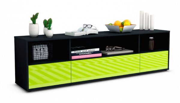 Lowboard Aurelia, Grün (180x49x35cm)