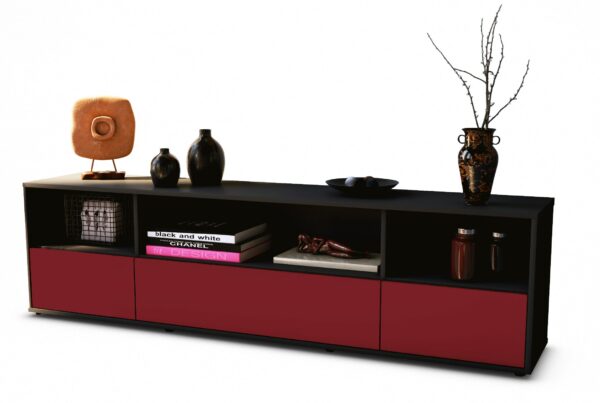 Lowboard Aurelia, Bordeaux (180x49x35cm)