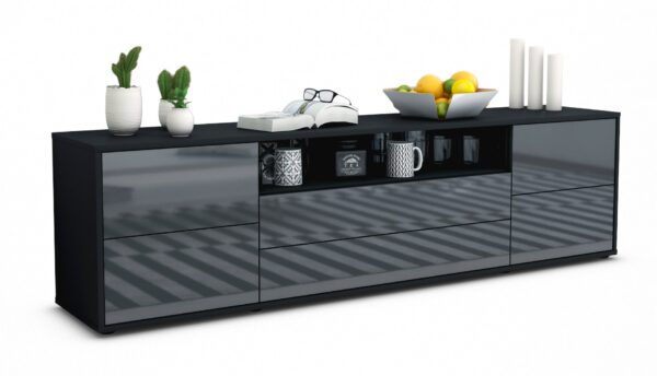 Lowboard Aurora, Grau (180x49x35cm)