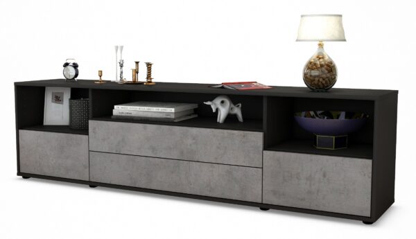 Lowboard Azula, Beton (180x49x35cm)