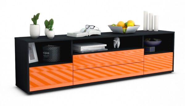 Lowboard Azula, Orange (180x49x35cm)