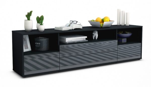 Lowboard Azula, Grau (180x49x35cm)
