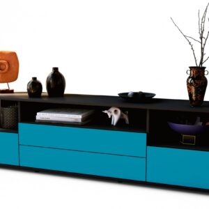 Lowboard Azula, Türkis (180x49x35cm)
