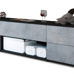 Lowboard Babetta, Beton (180x49x35cm)