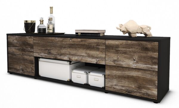 Lowboard Babetta, Treibholz (180x49x35cm)