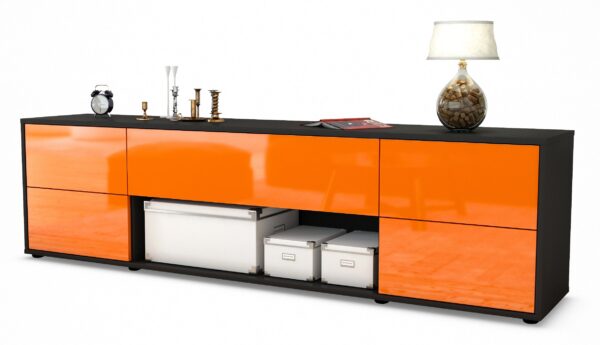 Lowboard Babetta, Orange (180x49x35cm)