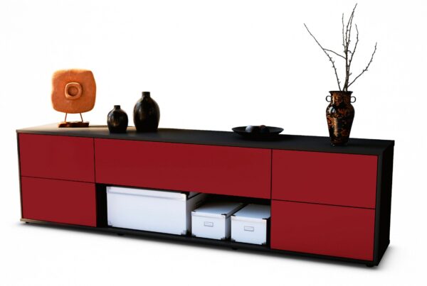 Lowboard Babetta, Bordeaux (180x49x35cm)