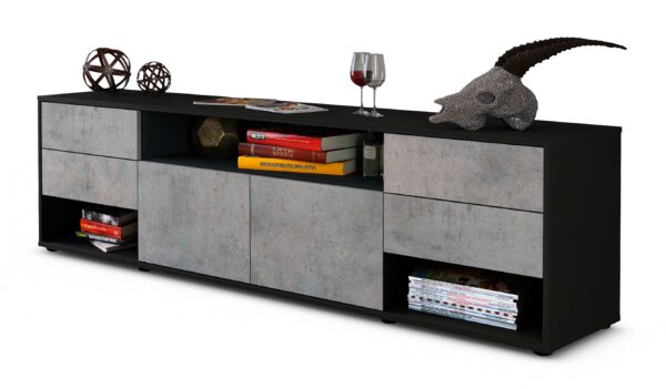 Lowboard Barbara, Beton (180x49x35cm)