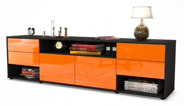 Lowboard Barbara, Orange (180x49x35cm)