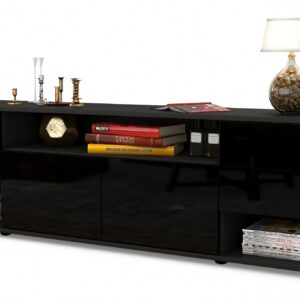 Lowboard Barbara, Schwarz (180x49x35cm)