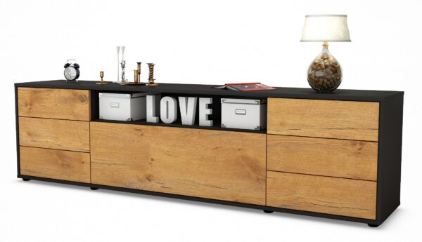 Lowboard Beatrice, Eiche (180x49x35cm)