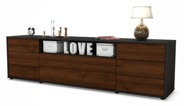 Lowboard Beatrice, Walnuss (180x49x35cm)
